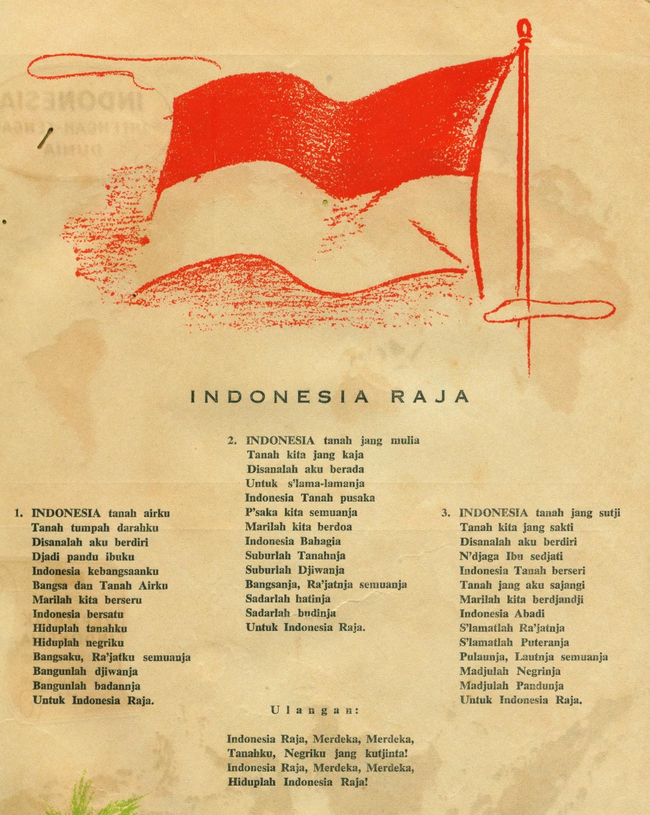 Lirik lagu Indonesia Raya
